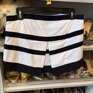 Anthropologie Black and White Striped Crop Top open back